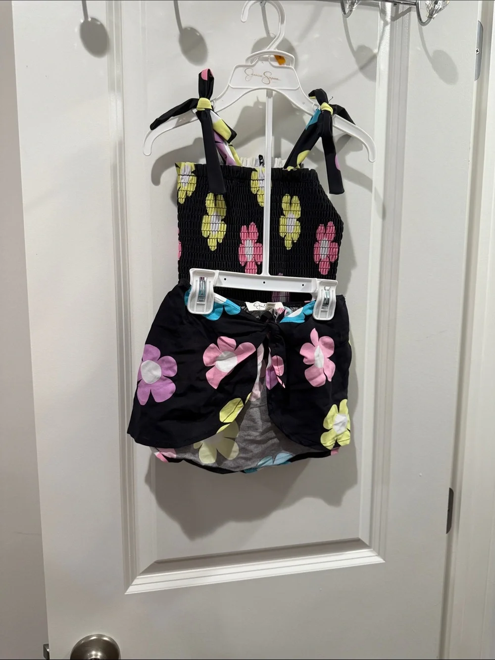 Jessica Simpson Black Floral Bthing suit & cover up 3T NWT